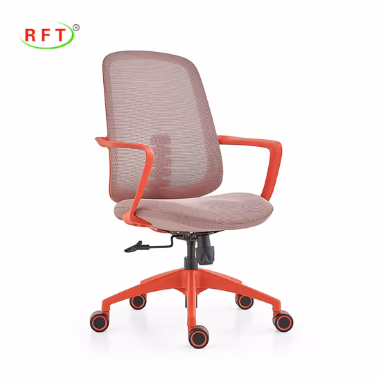 Silla giratoria con respaldo de malla y asiento de tela, muebles de oficina, MID Back Chair
