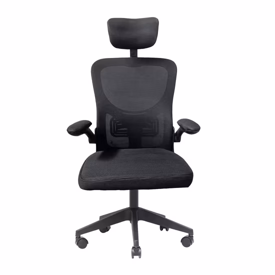 Silla ajustable ejecutiva moderna de la oficina de la malla de las ruedas de los muebles de oficinas de la silla de la tela de los apoyabrazos del eslabón giratorio