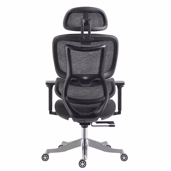 Silla de oficina giratoria ergonómica con diseño de respaldo doble de malla asequible